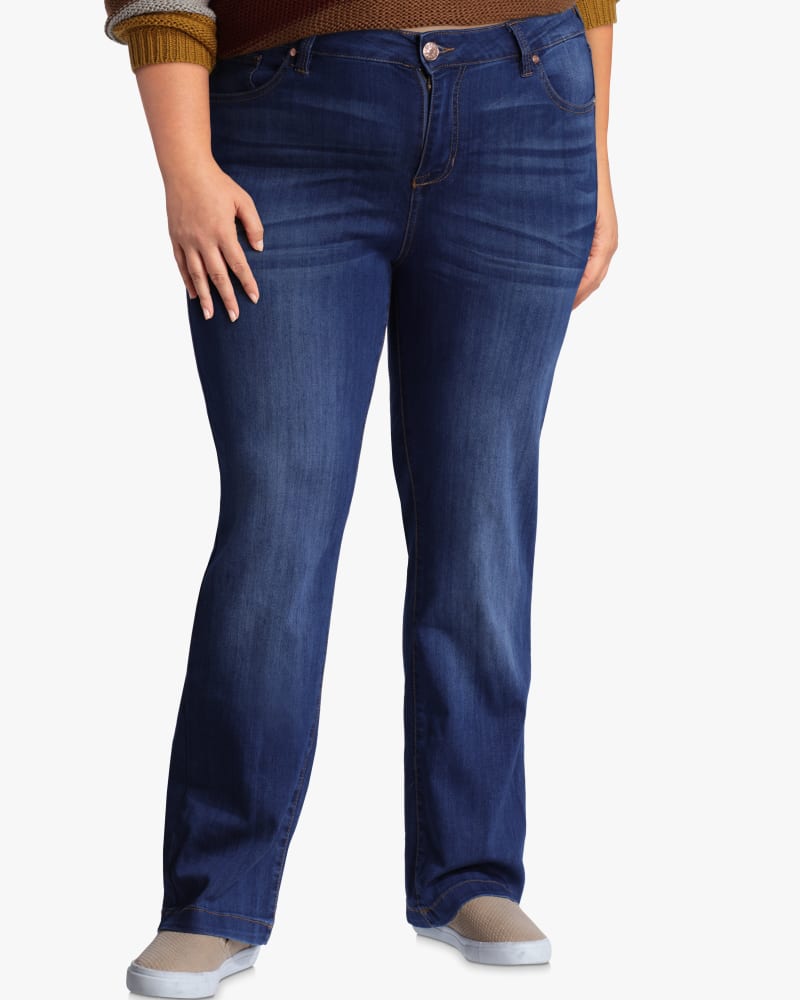 Front of plus size Duffield Bootcut Jean  by Celebrity Pink | Dia&Co | dia_product_style_image_id:115551